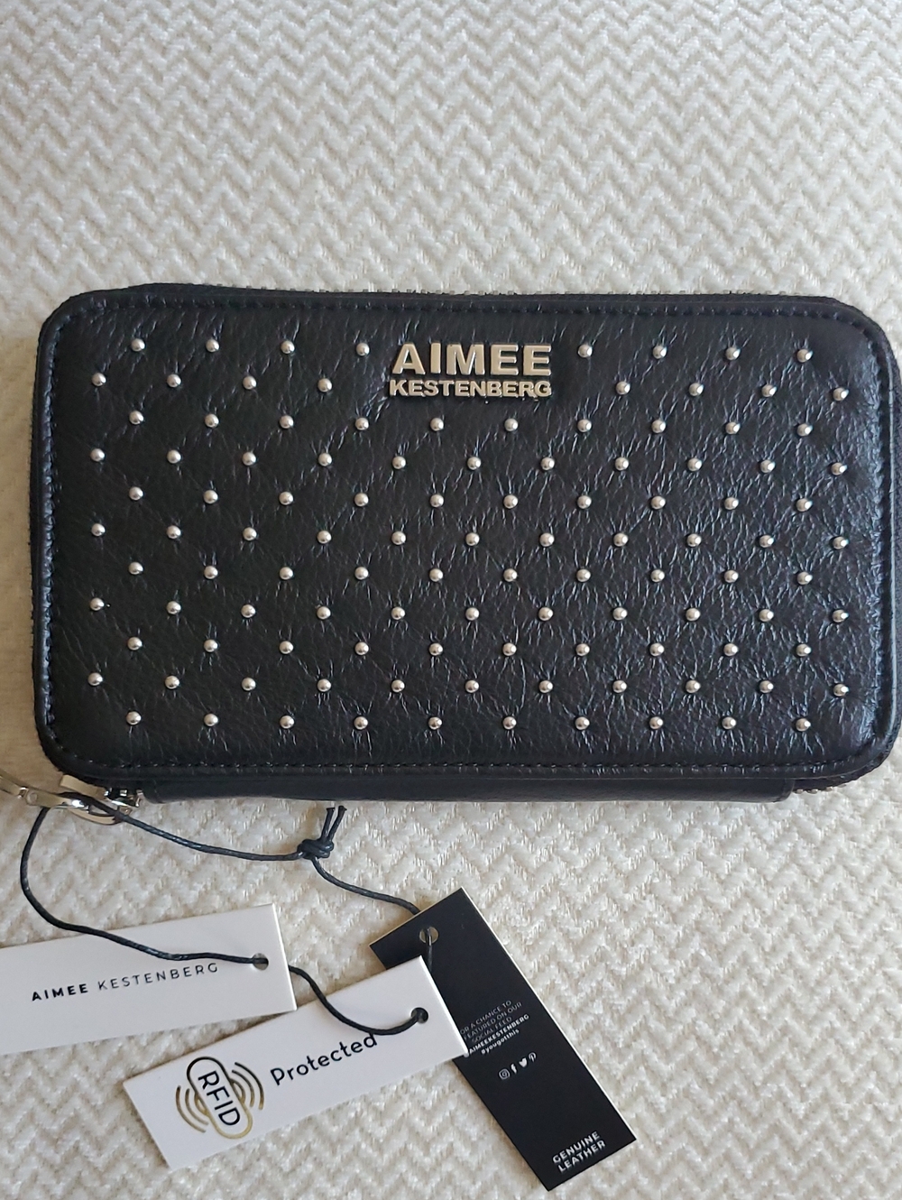 Aimee Kestenberg Leather Stud Wristlet Wallet - Picture 10 of 16